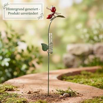 Dekorativer Gartenstecker „Ameise“ – Ihr charmanter Regenmesser für ein grünes Paradies!